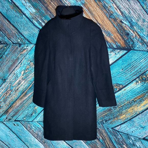 Eliza J Wool Blend Topper Coat, Black Size S - Picture 6 of 10